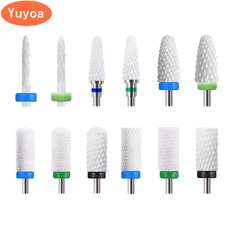 20pcs Dental Ceramic Drill Bit Professional Electric Dentistry Polishing Head Materials Jewelry Nail Ceramic Tungsten Drill Bits