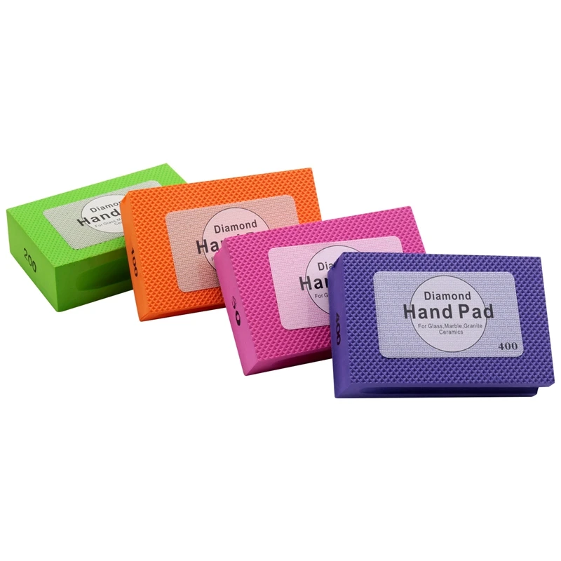 ABNM – tampons de polissage à main en diamant galvanisé, dos en mousse pour blocs de polissage de granit, grain de marbre 60 à 3000