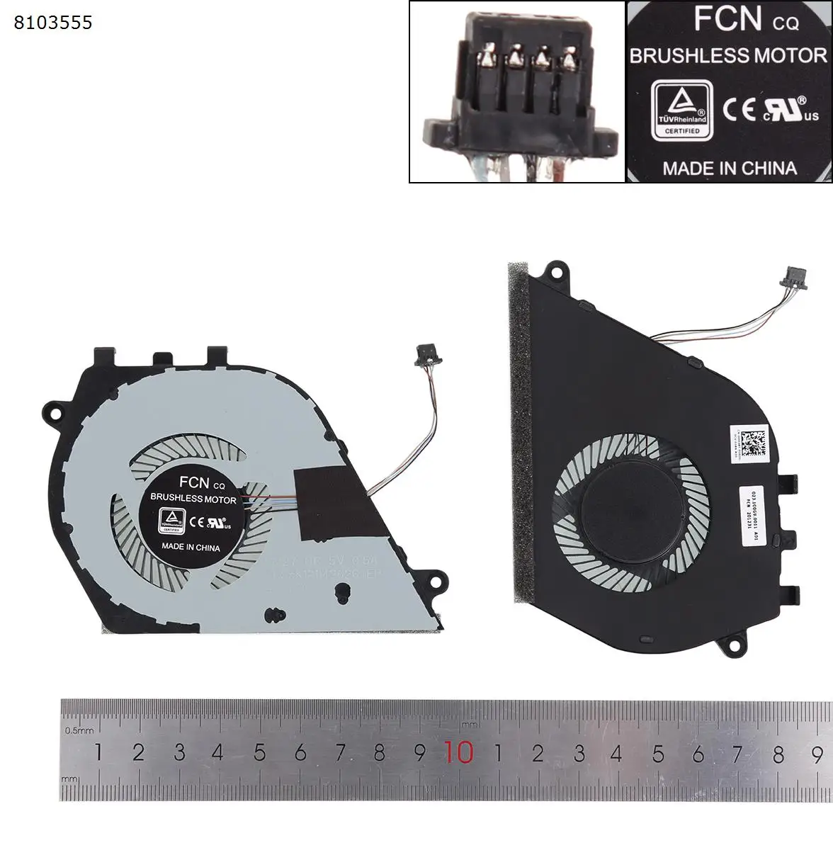 Laptop Cooling Fan for Dell Inspiron 5590 5598（For Long Line) New Replacement Fan
