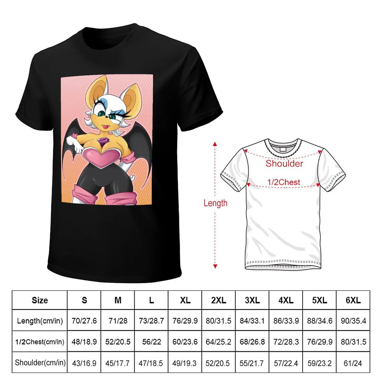 Rouge the Bat: Stuck Chaos Emerald T-Shirt Plus Size Short Sleeve T-Shirt