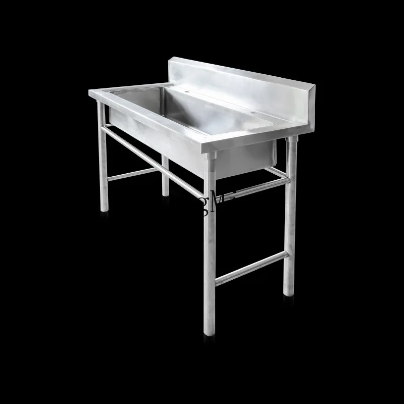 SM's new stainless steel large kitchen special floor washing basin, thickened stainless steel sink sink