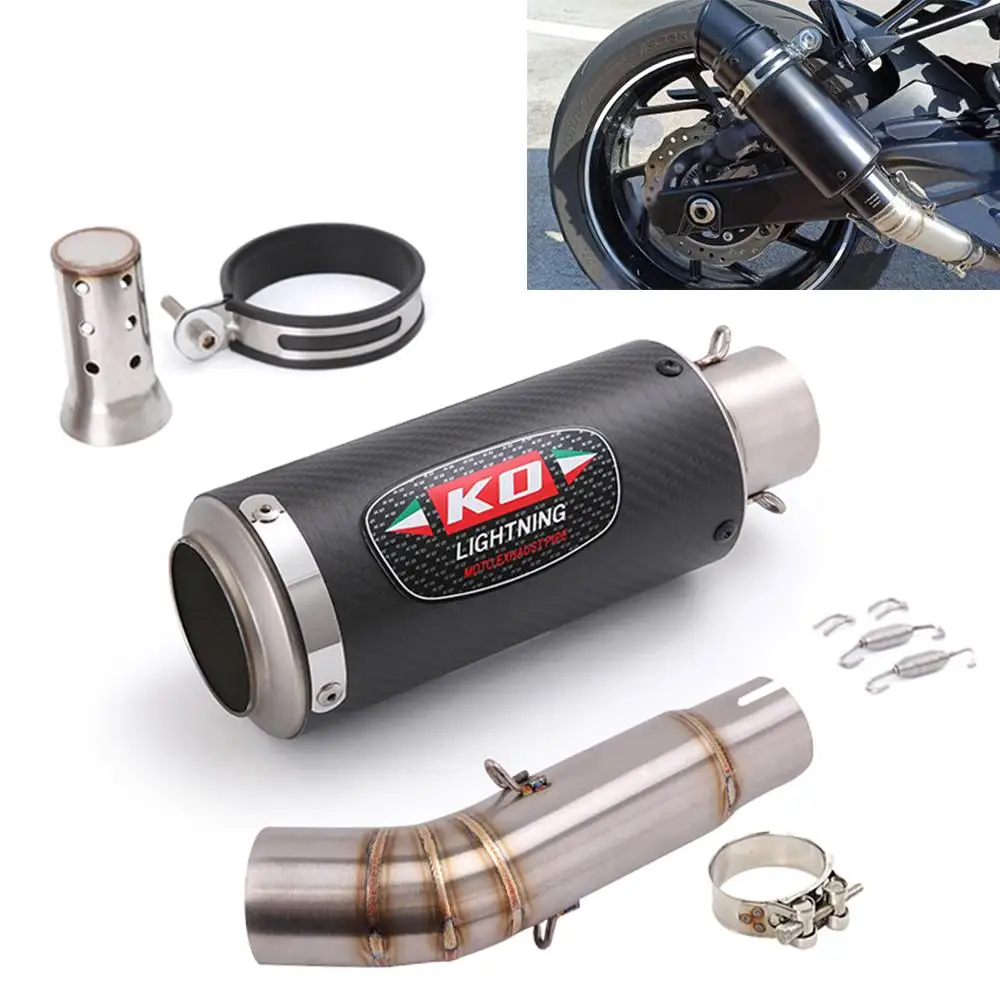 

Tail Escape FOR SUZUKI GSX-S750 GSR750 BK750 Until 2022 Motorcycle Exhaust Muffler Mid Link Pipe Removable DB Killer Slip On