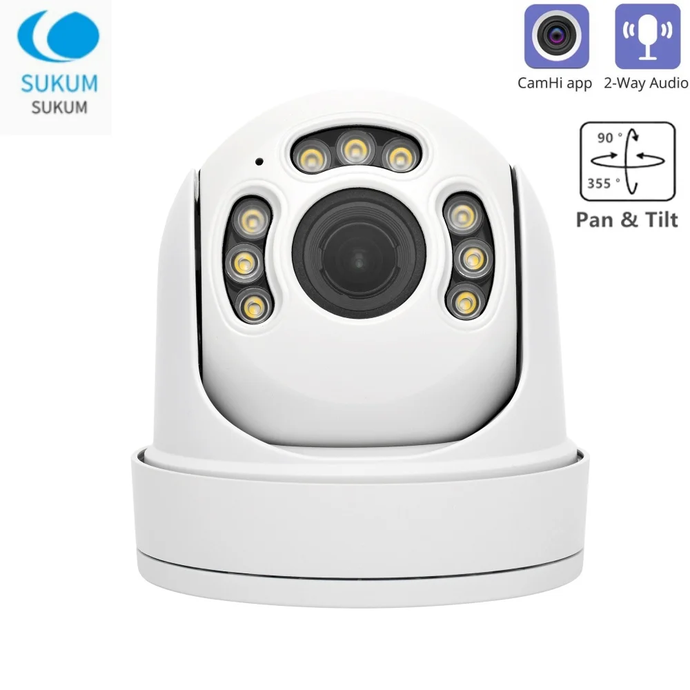 

PTZ POE IP Camera 8MP 5MP 5X Zoom Dome Outdoor Security Protection MINI CCTV Surveillance Camera CamHi APP