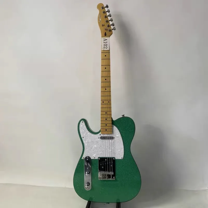 A102 Left Hand Tele Electric Guitar Quincy Genuine Green Spark Metallic Color Maple Neck+Fingerboard Authorised Stock Guitars