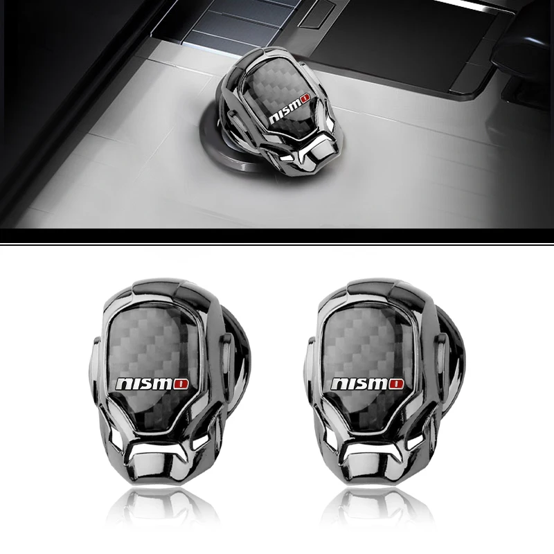 1pcs Car ONE-CLICK Start Buttons Protective Cover Decoration For Nismo Nissan Emblem R34 GTR Tiida Sylphy Teana X-trail Qashqa