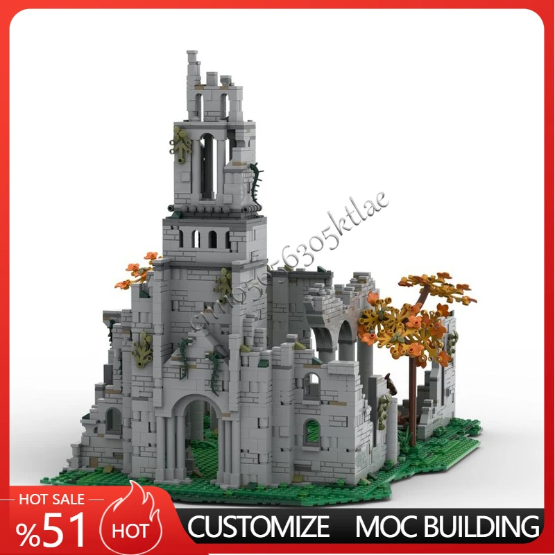 

2401 PCS MOC Customize Construct Medieval Church Ruins Model Building Blocks Diy Education Assembly Kids Toys Surprise Gifts