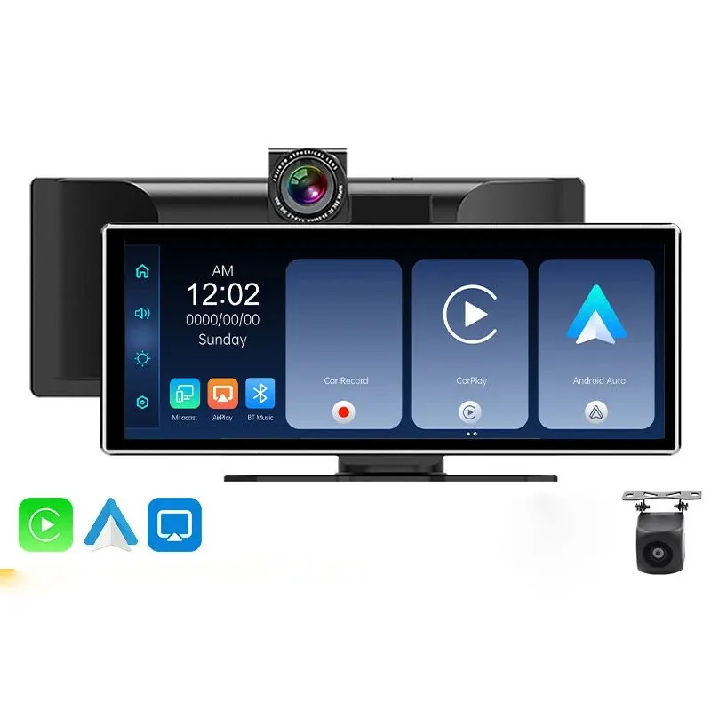 H508/H808D 11.26-inch Bluetooth Car MP5 Player 1920x720 IPS HD Large Screen Portable with CarPlay WiFi FM Transmission