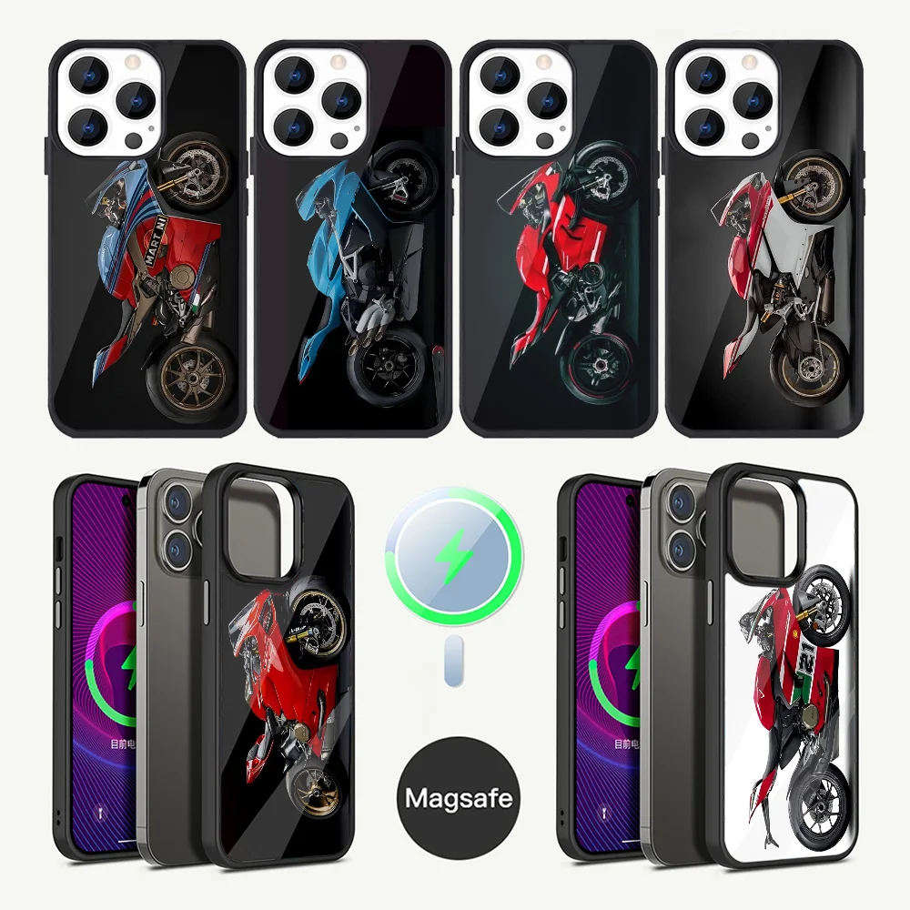 Sport D-Ducati-S Cool Motorcycle Phone Case For iPhone 16,15,14,13,12,11,Plus,Pro,Max Mini Magsafe Magnetic Wireless Charging