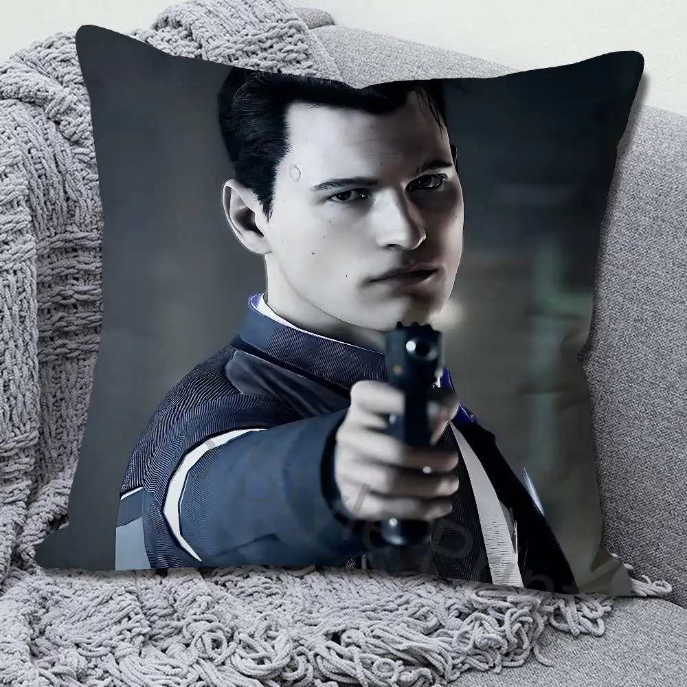 Game D-Detroit Become H-Human Celebrity Merchandise All-Match Printed Pillow Case Sofa Car Office Room Decoration Protector