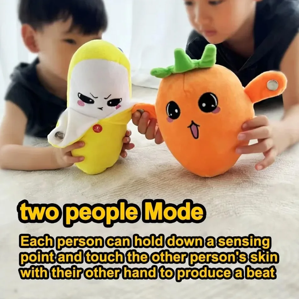 Creative Peculiar Music Rhythm Parent-child Interactive Plush Doll Banana Fruit Induction Toy Cultivate Music Perception Abilift