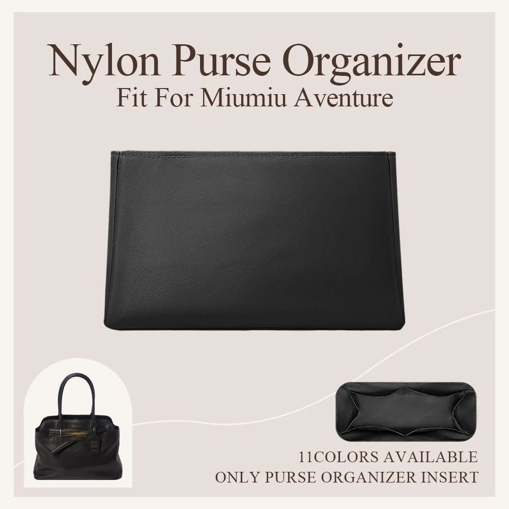 Nylon Purse Organizer Insert Fit for Miumiu Aventure Large Makeup Inner Liners Purse Storage Bag Inside Organizer Bag In Bag