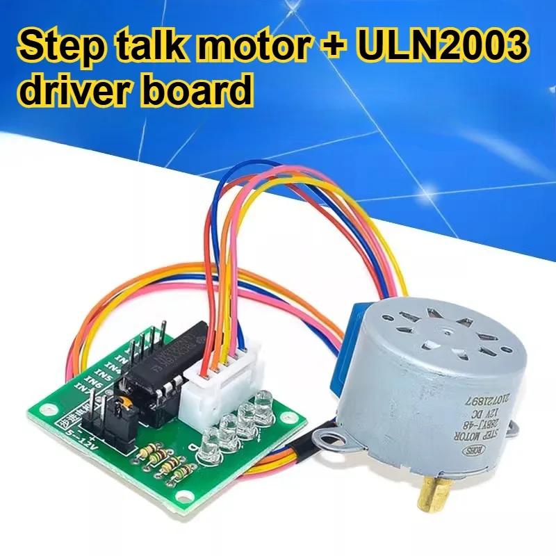 

Шаговый двигатель 28BYJ48 + плата драйвера ULN2003, 4-фазный 5-проводной шаговый двигатель 5 В, 12 В, мотор-редуктор