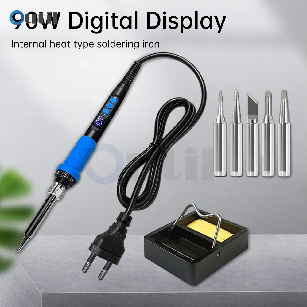 AC220V 90W Temperature Regulating Electric Solder Iron Set LED Digital Display Screen Internal Thermal Temperature Regulating