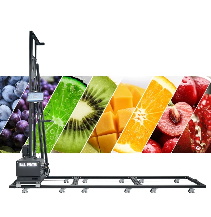 Chinese Wallpen 3D 5D Wall Printer Machine CMYK+W UV Vertical Wall Printing Machine Highly resolution Double DX10/DX7 heads