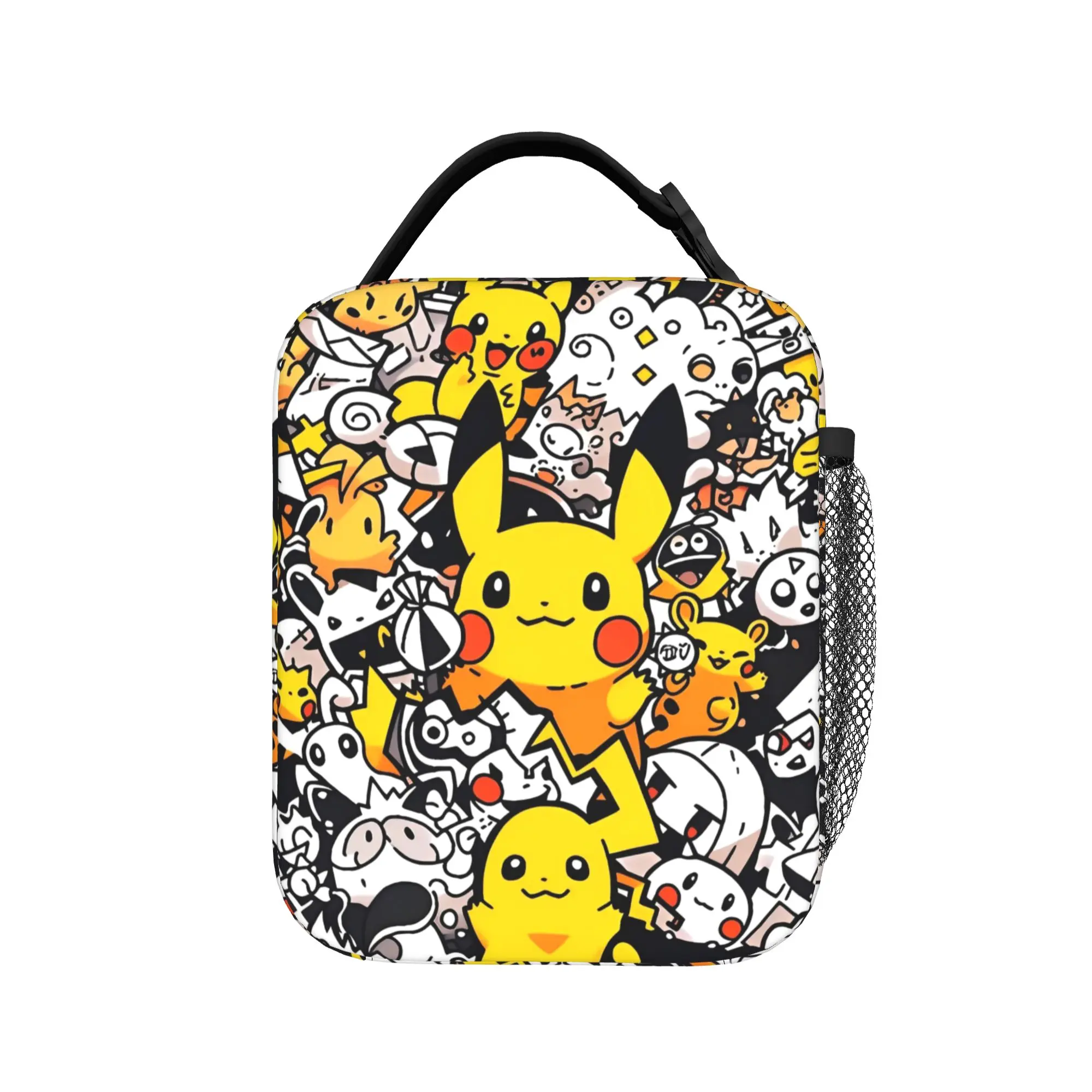 

Cute Cartoon Manga Poke-Mon Insulated Lunch Bags Leakproof Pokemon Cooler Bag Lunch Box Tote Beach Picnic Food Storage Bags