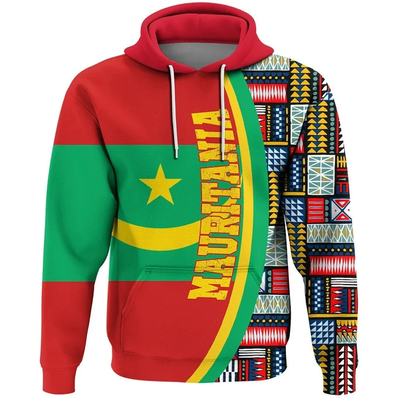 Mauritius Libia Country Flag Sweatshirts Stitching Color Men's Trachsuit Hoodies Male Casual Pullovers Breathable Summer Tops