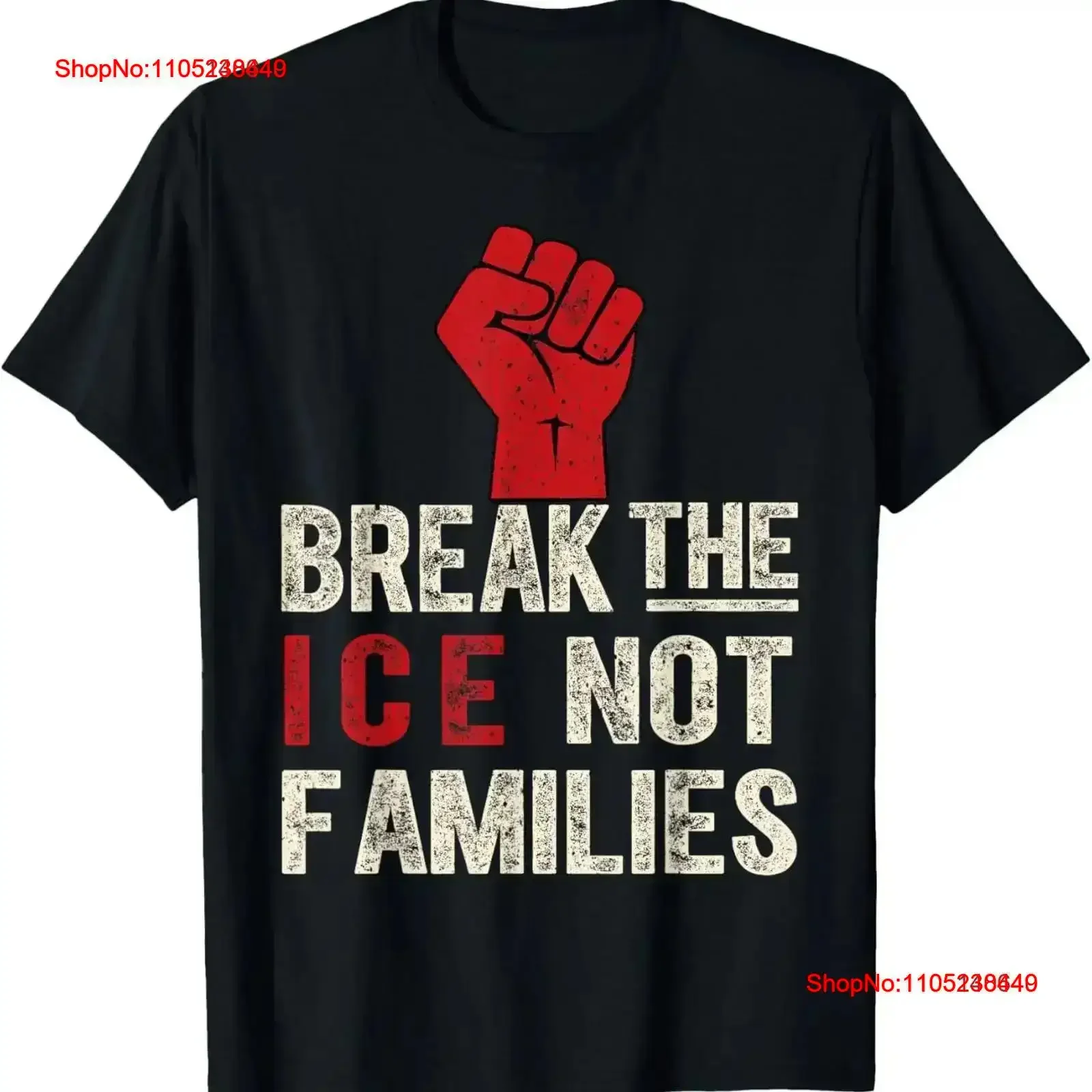 

Футболка с цитатой Break the ICE Not Families, винтажная стильная футболка с эластичным рисунком человека Right, повседневная винтажная стираная футболка