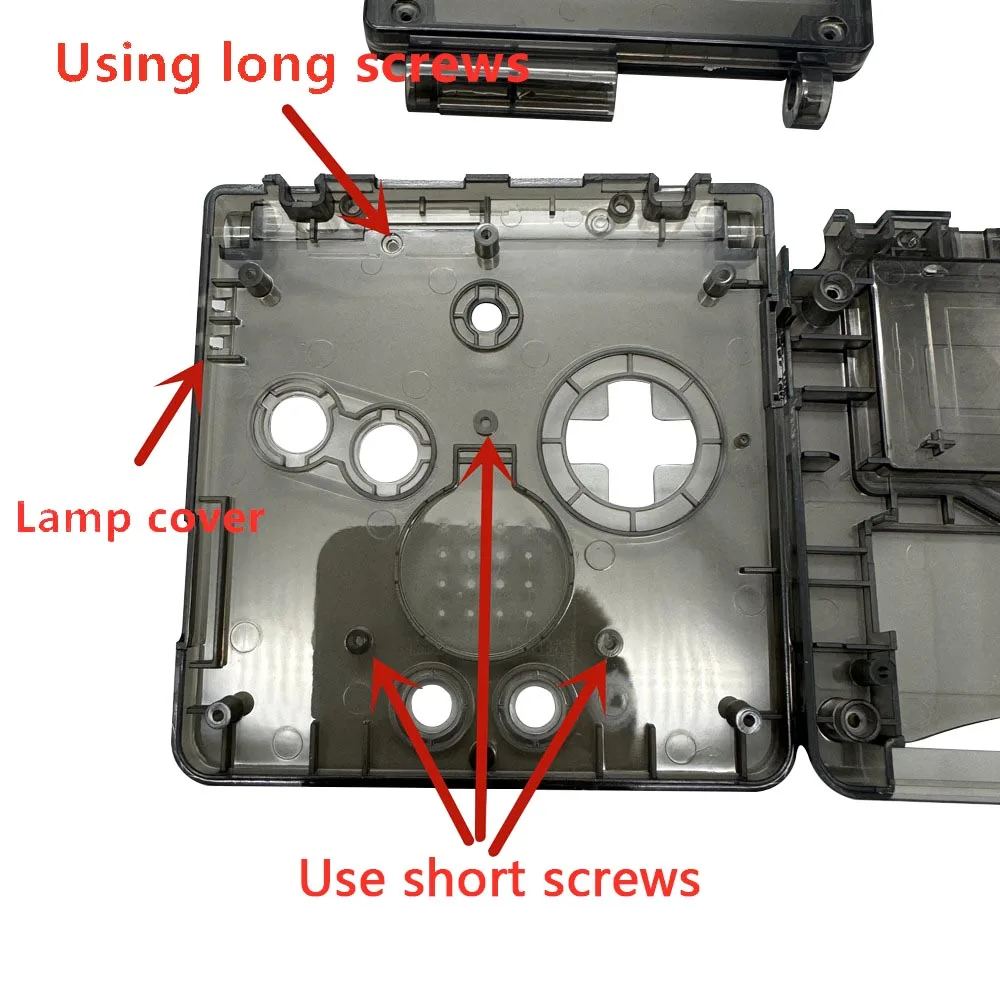 GBA SP 液晶画面オリジナル IPS 透明ハウジングシェル交換キットゲームボーイアドバンス IPS ゲームコンソールアクセサリー
