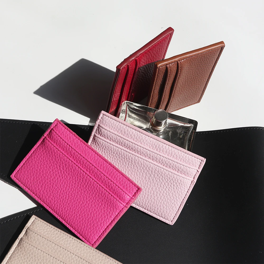 Benutzerdefinierte Name Slim Card Wallet PU Leder Gravierte Initialen Luxus Design Kartentasche Personalisierte Frau Mann Geldbörse Großhandel Geschenk – Detail 14