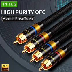 YYTCG HiFi Audio Cable High-Performance Premium RCA audio Cable 2RCA to 2RCA Interconnect Cable For Amplifier DAC TV DVD