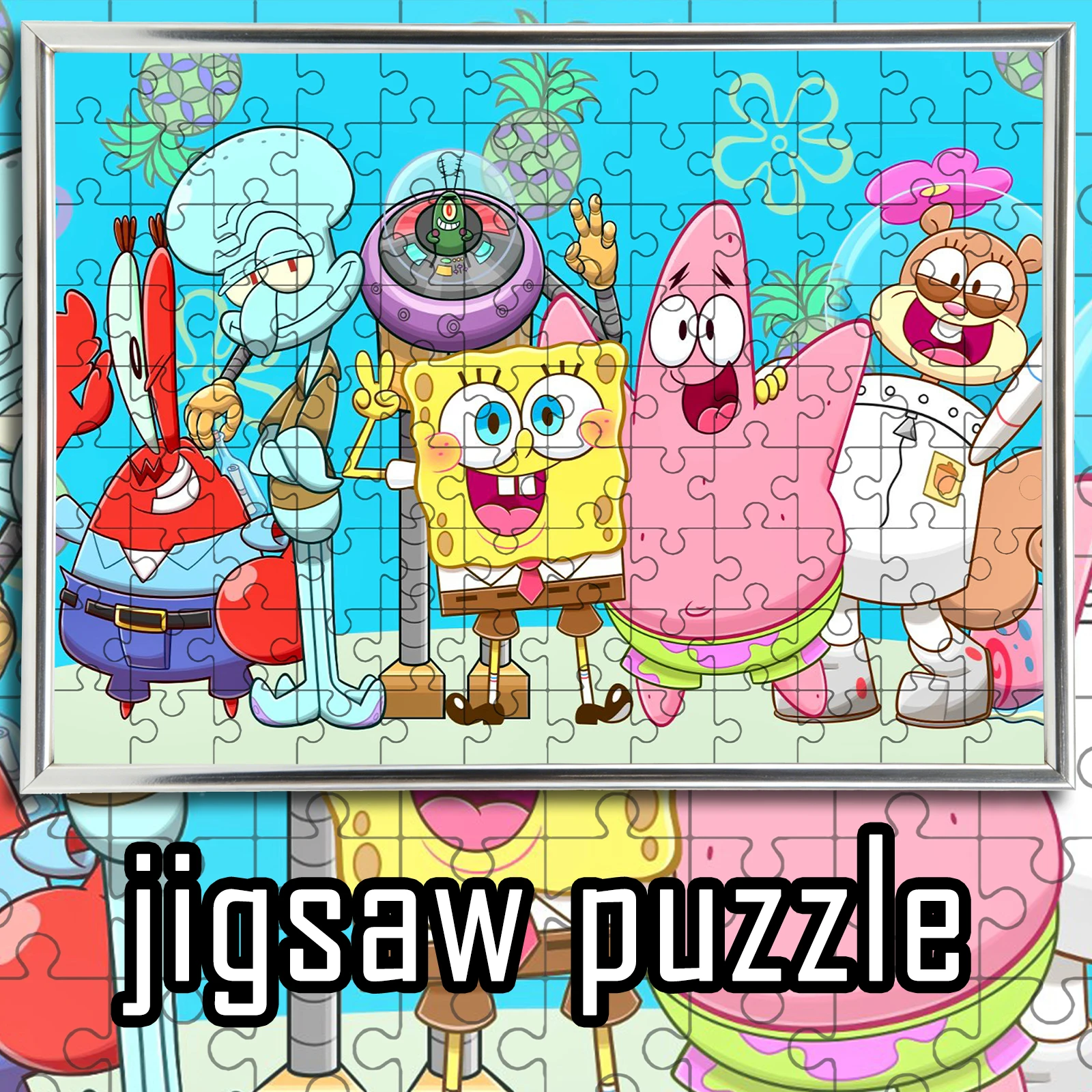 

Spongebob Squarepants And Friends theme Puzzle Jigsaw 108/200/300/500/1000Pcs Cute room decoration, fun puzzle board games