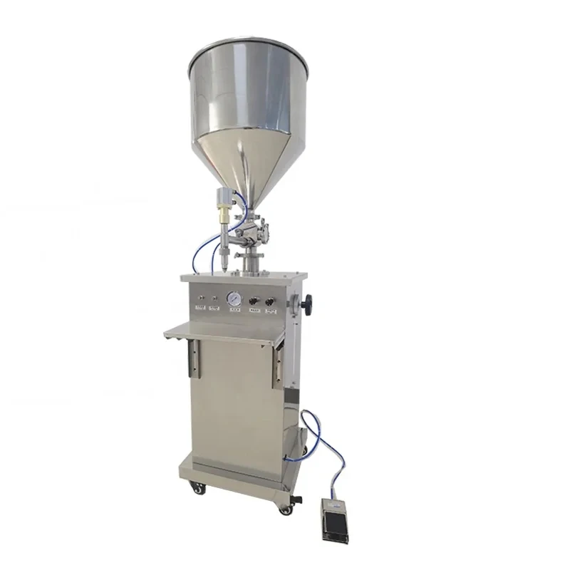 Hot Sale Stainls Steel Semi Automatic Vertical Pneumatic Self Suction Yogurt Ketchup Paste Filling hine