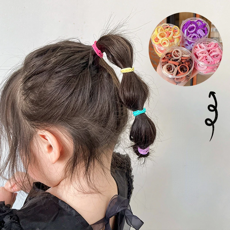50 stücke bunte Blume Haar gummis Mädchen Kinder elastisches Gummiband Stirnband Scrunchie süßes Seil Pferdes chwanz Halter Zubehör