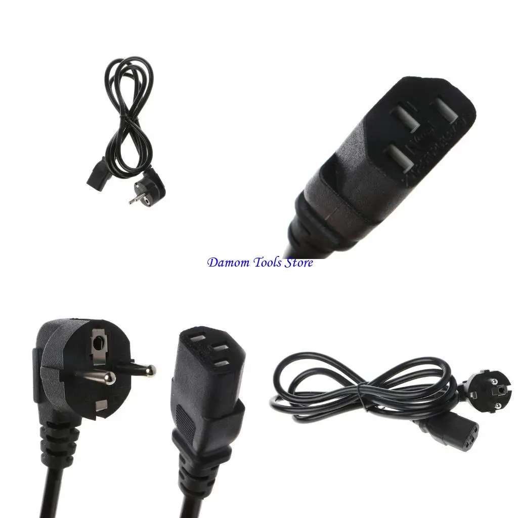 57BE 1.5m C13 IEC 320 European Kettle 2 Pin AC Round EU Plug Power Cable Cord