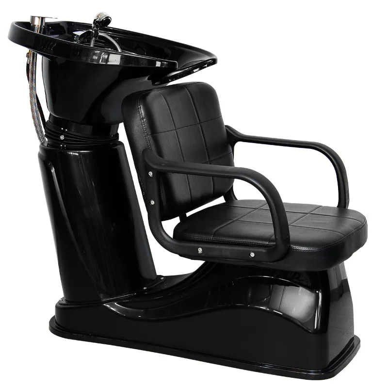 

Wholesale semi-reclining fixed shampoo beds Modern salon furniture for hair salons and barbershops
