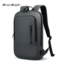 Mochila de trabajo para ordenador portátil Heroic Knight, mochila delgada impermeable multifuncional de 15,6 ""17"", mochila de viaje de negocios, bolso escolar de moda para hombre