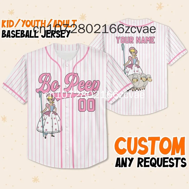 2024 New Disney Toy Story Lotso Baseball Jersey Free Custom Name Men's And Women's Casual Fashion Street Baseball Shirts