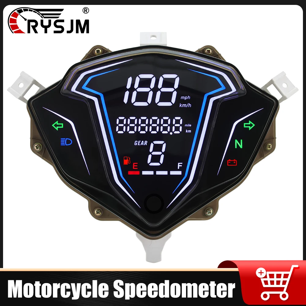 

Motorcycle Fuel Level Gauge Speedometer MPH KMH Odometer Dashboard Signal Light Indication Voltage Alarm for YAMAHA SRL115 FI