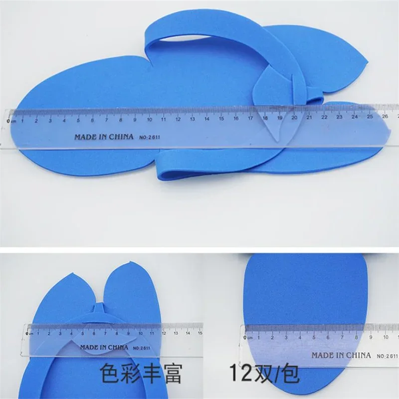 12/24 Paare Zufällige Farbe Einweg Schaum Hausschuhe Pediküre Hausschuhe Für Salon Spa Hotel Pediküre Fuß Flip Flop Hausschuhe – Detail 6