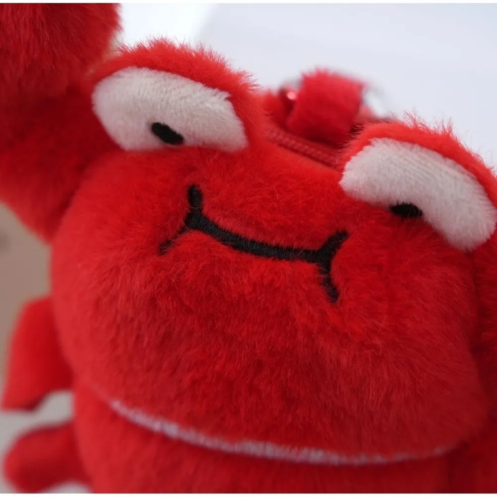 Fashion Lobster Ocean Animal Coin Purse PP Cotton Fluffy Plush Doll Keychain Cartoon Collection Animal Bag Pendant Storage
