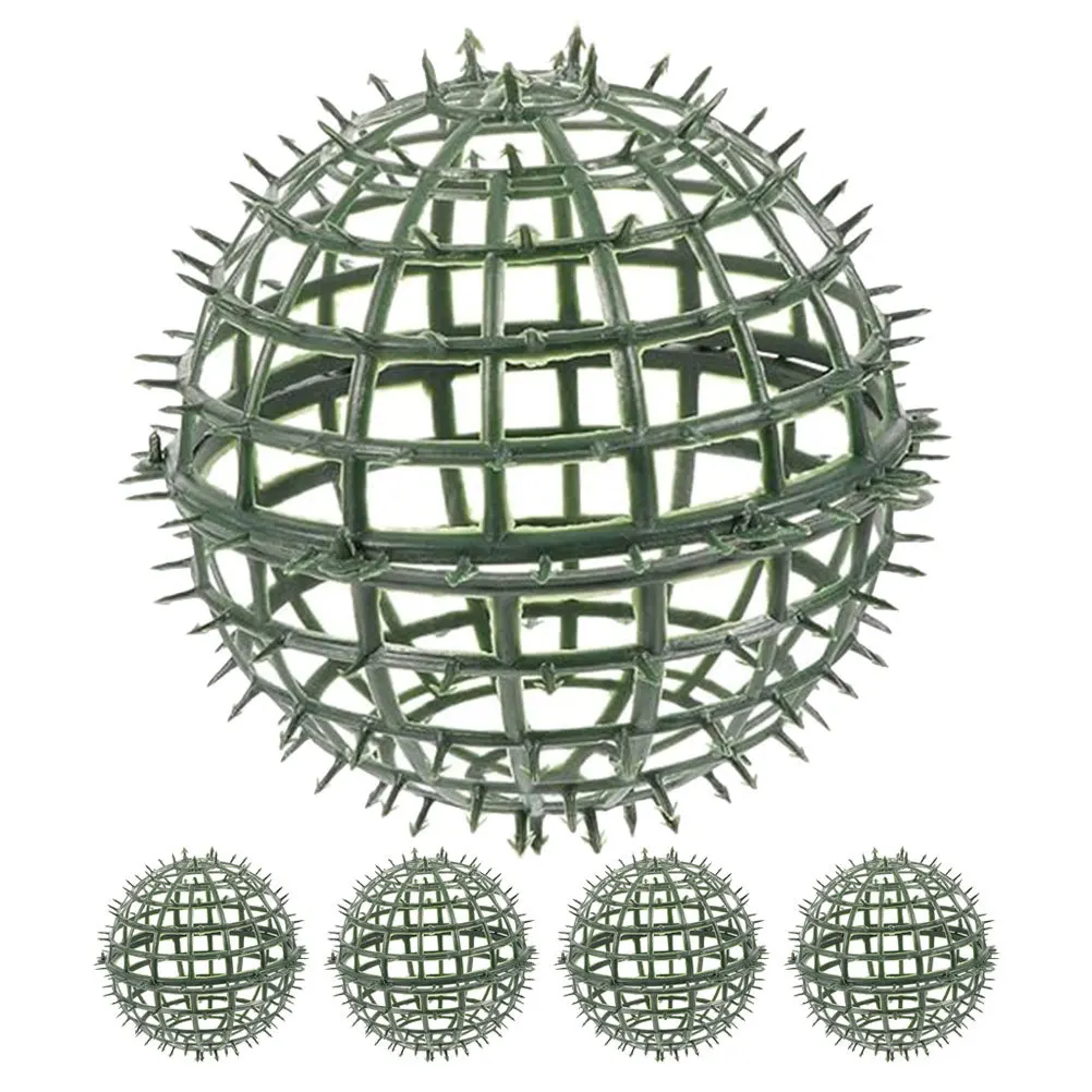 

5Pcs Flower Arrangement Ball Frame Decorative Grass Ball Rack for Home Office Wedding Artificial Plant Topiary Support Cage