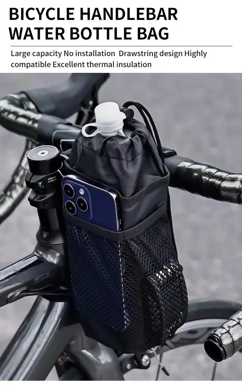 1/2 Stück Universelle Regenfeste Isolierte Fahrrad-Flaschentasche Lenker-Flaschenhalter für MTB Rennrad – Detail 6