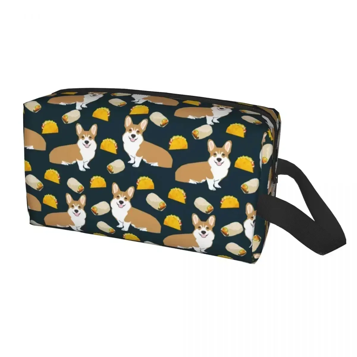 

Tacos Welsh Corgi Dog Makeup Bag for Women Travel Cosmetic Organizer Fashion Storage Toiletry Bags