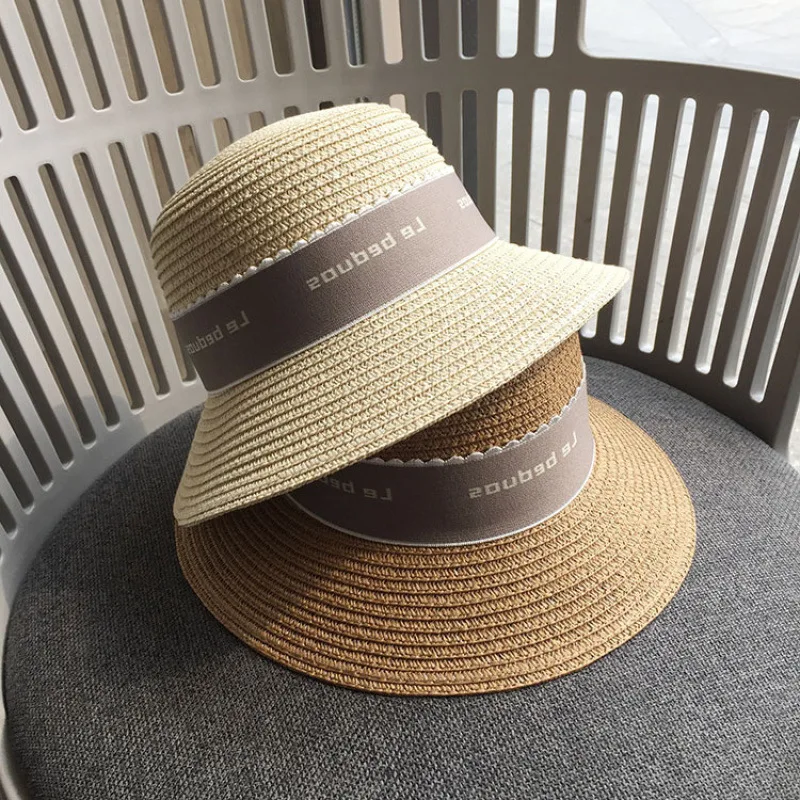 Chapéu de Palha Feminino de Verão, Chapéus Combinando Mãe e Filha, Chapéu de Sol para Mulheres, Chapéu de Praia para Viagem ao Ar Livre, Chapéu Bucket Mãe e Filha, Chapeu Feminino