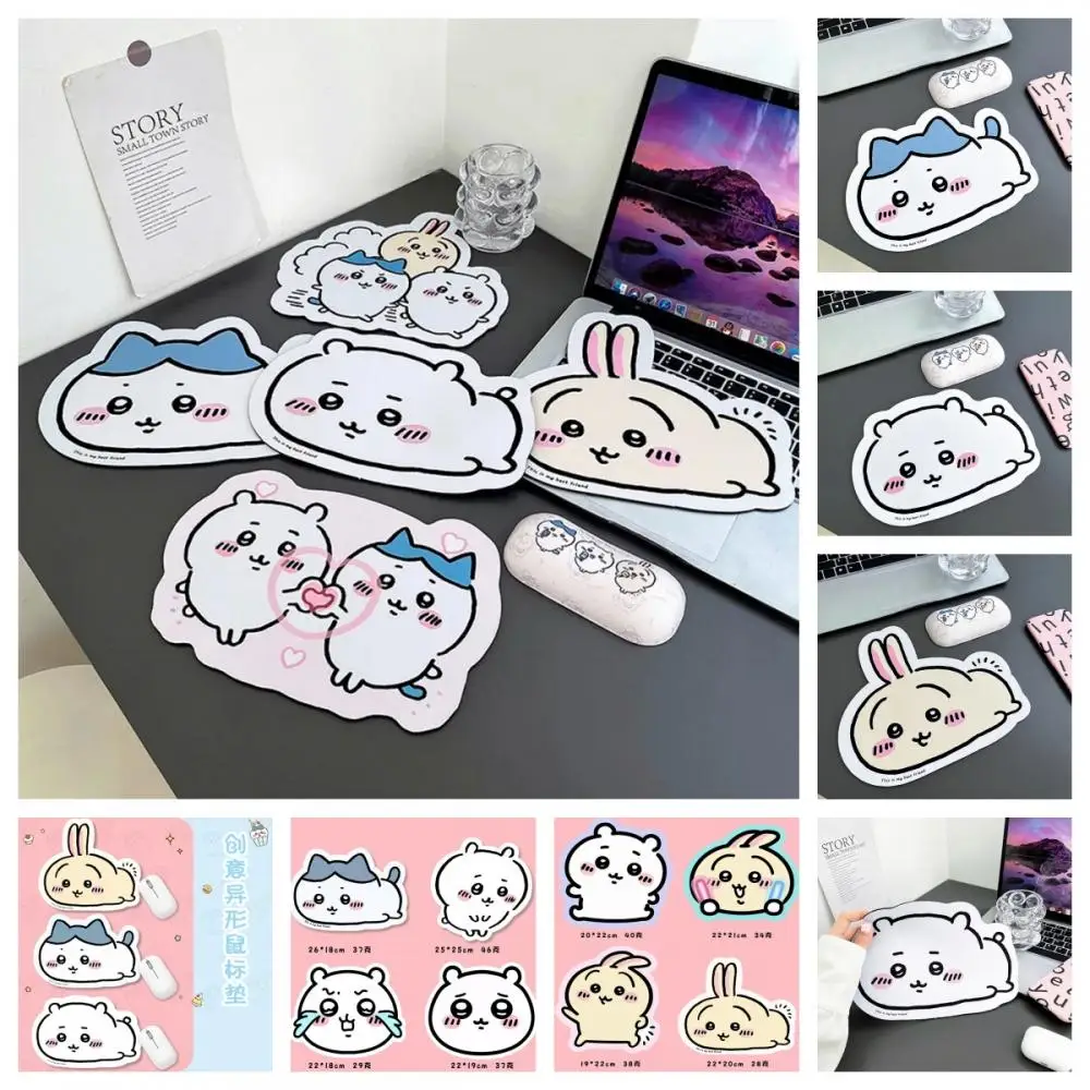 2024 originele cartoon vormige lederen muismat chiikawa Usachi schattig kantoor spel rubberen pad gepersonaliseerde bureau pad verjaardagscadeau