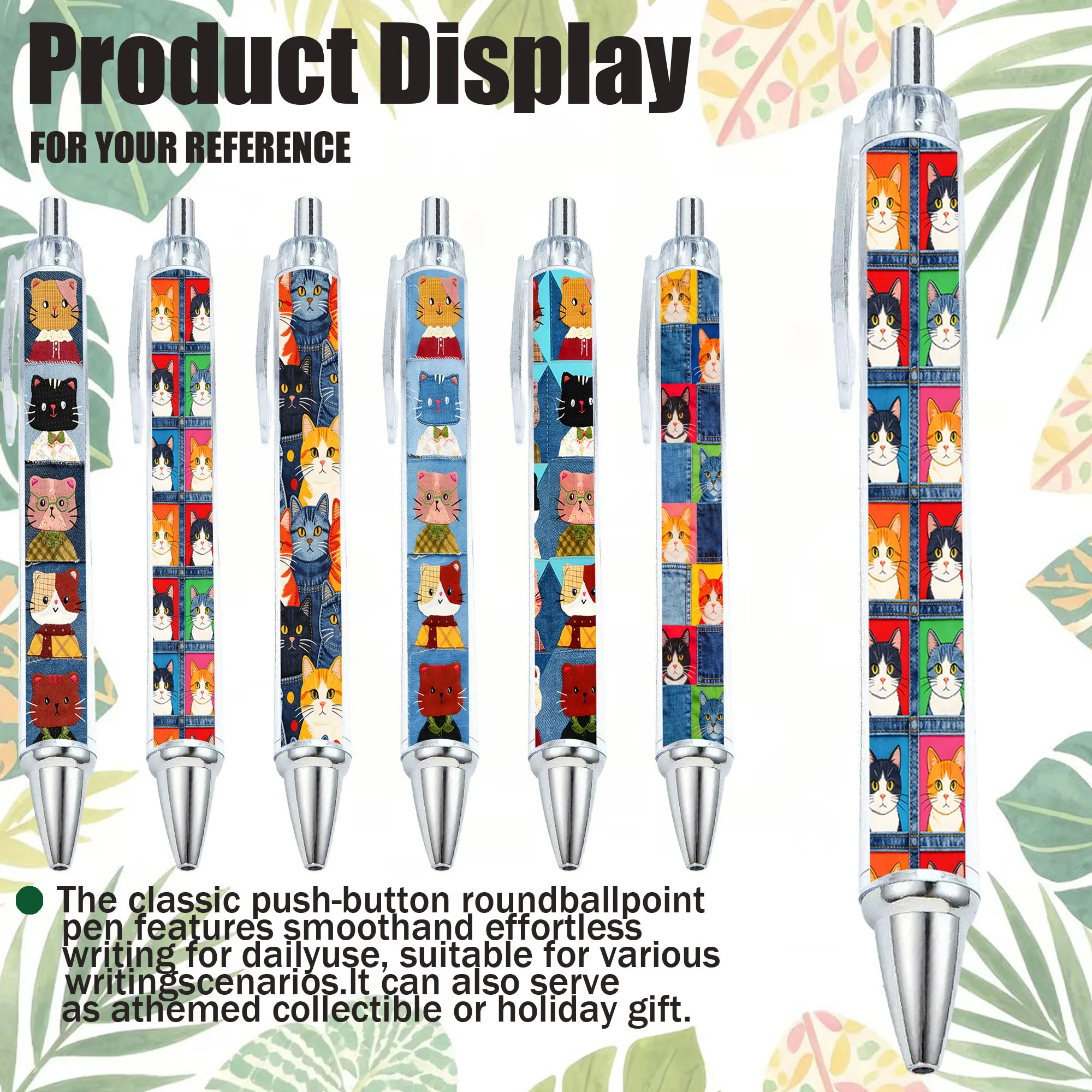 

6pcs/12pcs Cool Cowboy Cat Family Series Press Signature Pen Gift Pen Student Writing Signature Stationery Party Birthday Gift