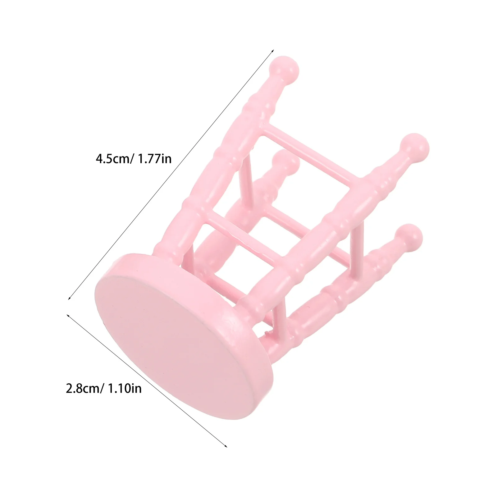 ชุดเก้าอี้ขนาดจิ๋ว 1:12 จำนวน 2 ชิ้น เฟอร์นิเจอร์บ้านตุ๊กตาไม้เหมือนจริง สำหรับงานฝีมือ ขาสูง ทรงกลม อุปกรณ์ตกแต่งขนาดเล็ก