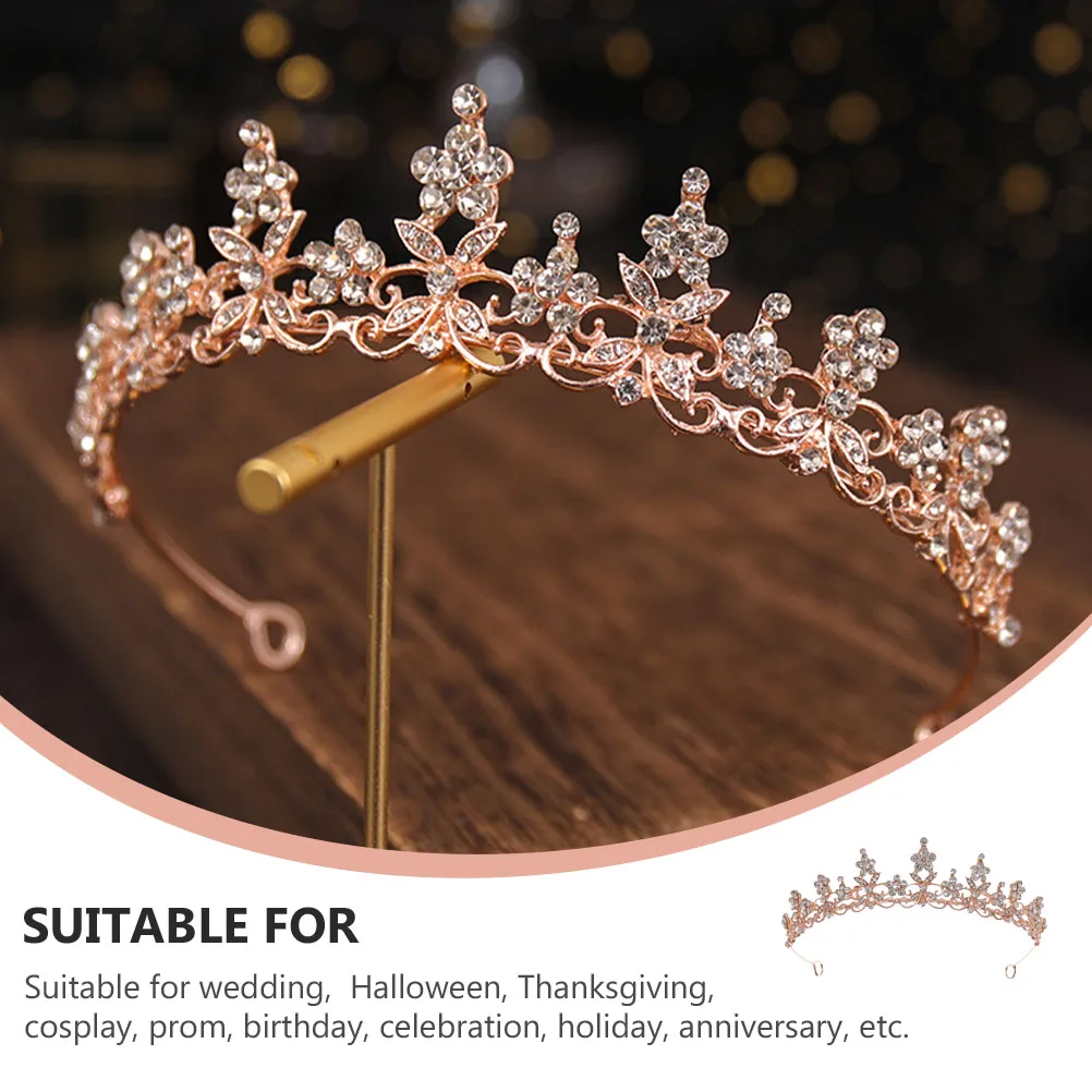 

Crystal Wedding Headband Rhinestone Bridal Hairband Tiara For Bridesmaid Party Prom Halloween Cosplay Anniversary Celebration