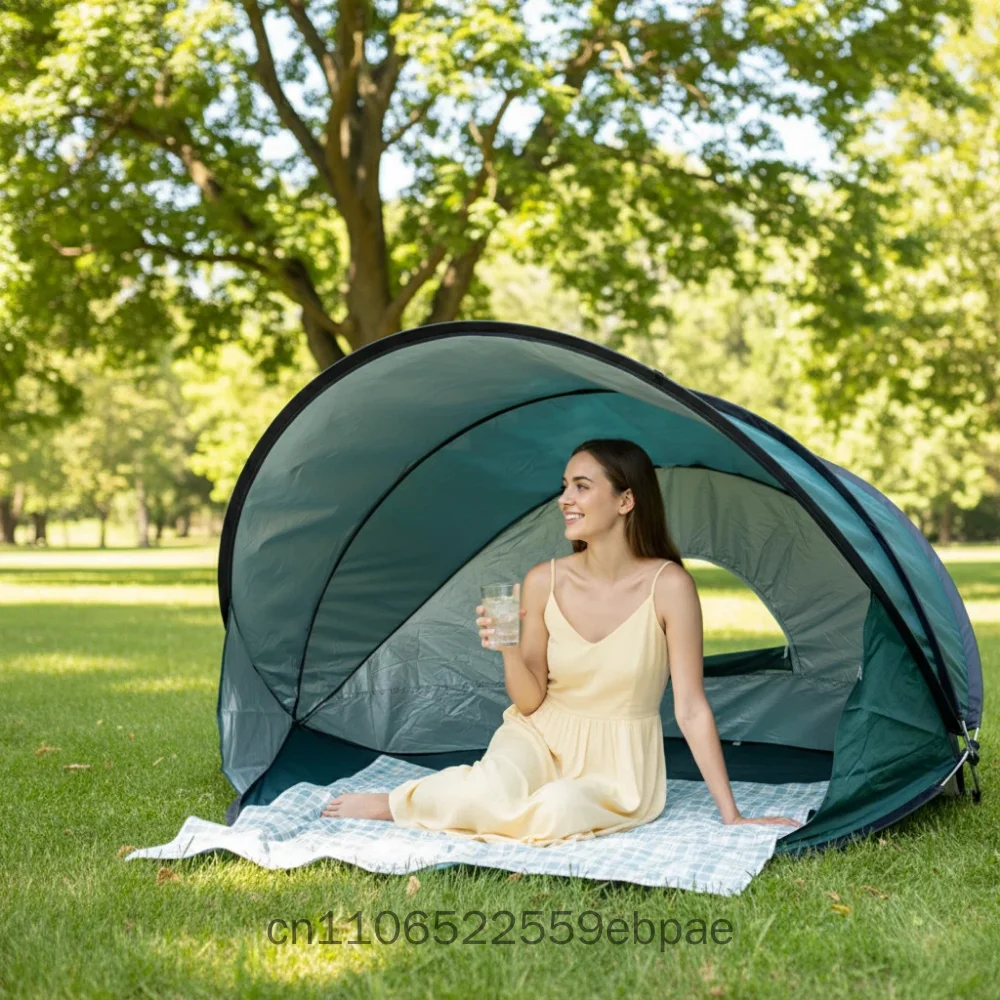 Quick Open Beach Lawn Tent Sun Protection Windproof Easy Fold Portable Outdoor Camping Picnic Backpacking Travel Fish