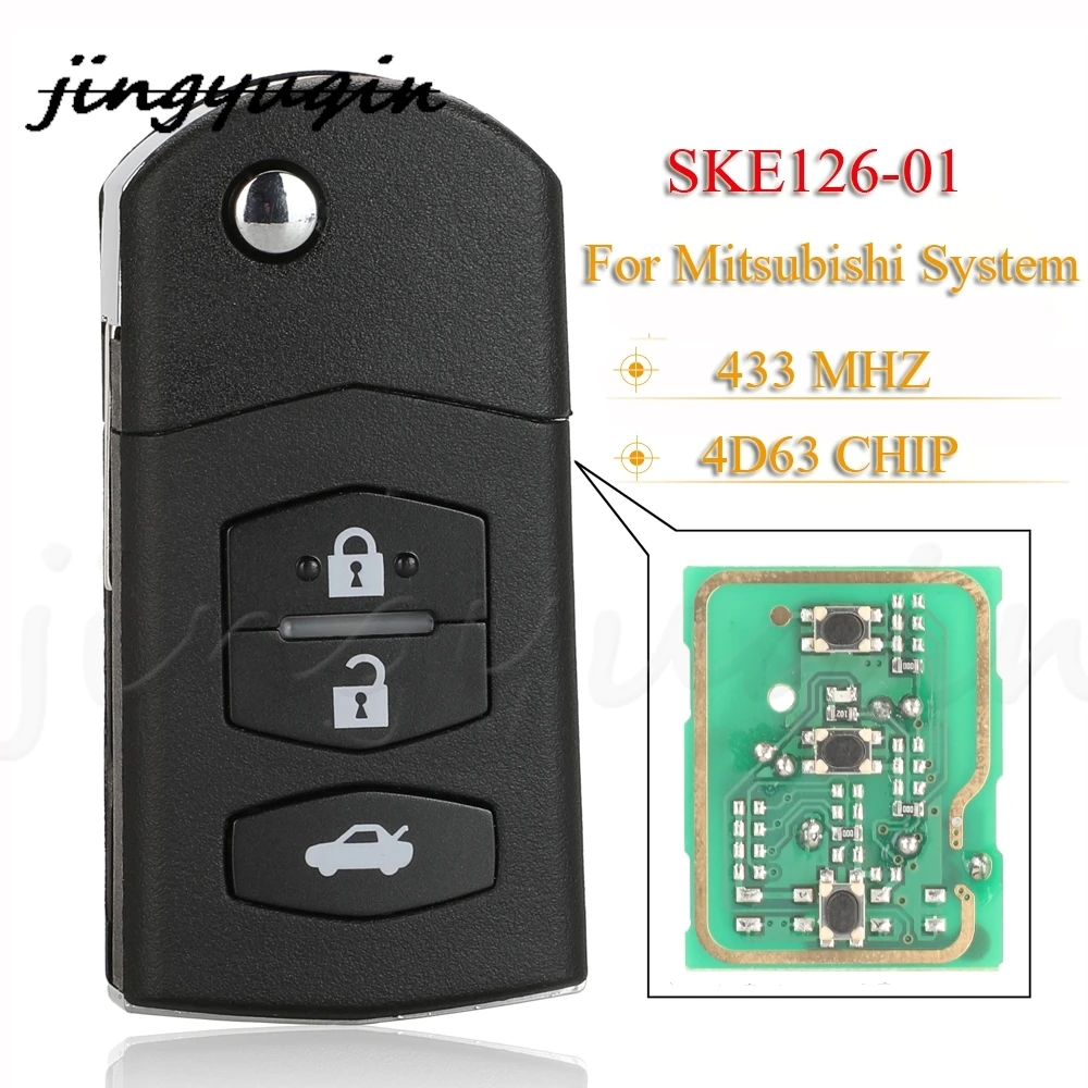 

jingyuqin Remote Car Key 433Mhz 4D63 Chip SKE126-01 For MAZDA Car 2 M2 Demio /3 M3 Axela/ 5 M5 Premacy / 6 M6 Atenza / 8 M8