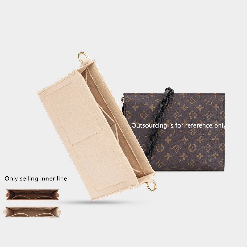 

Felt Insert Bag Durable Storage Support Purse Liner Organization Portable Inner Lining Bag for ESCALE Toiletry Pouch 15 19 26