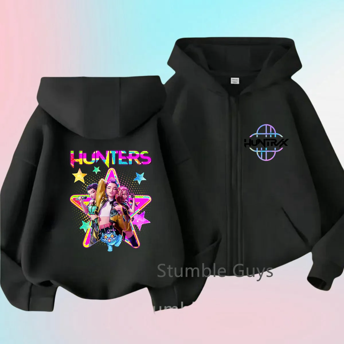 

Y2K KPop Devil Hunter Zipper Hoodie Girl Boy Rumi KPop Devil Hunter Hoodie Autumn Casual Long Sleeve Children's Clothing