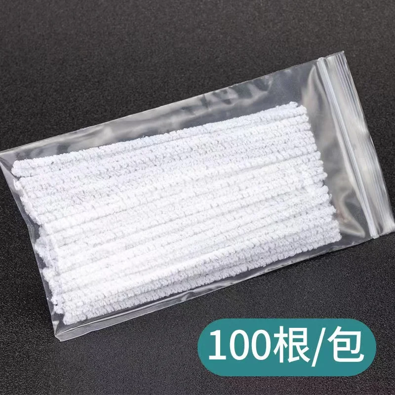 100pcs Cotton Portable Smoking Pipe Cleaners Smoke Tobacco Pipe Cleaning Tool White Cigarette pipes Cleaner Tools Cigarette Tool view 4