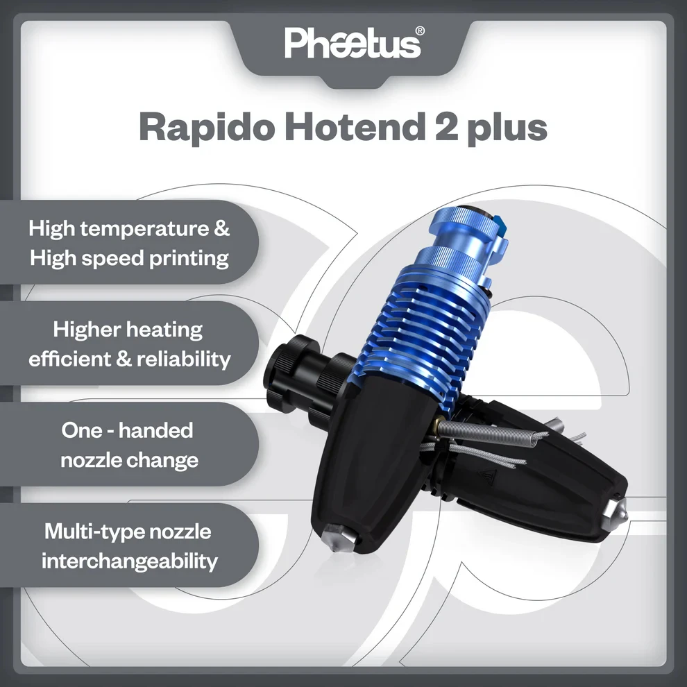 C Rapido2 Hotend 2 UHF Ultra High Flow RAPIDO V2 104NT-4/PT1000 for VORON DDE DDB extruder Ender3 V2 CR10 V3 115W CHC