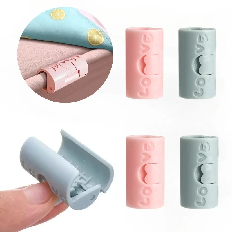 6PCS Invisible Needle-free Bed Sheet Holder Quilt Cover Non-slip Mattress Sheet Buckle Bed Pegs Clamp Fastener Gripper