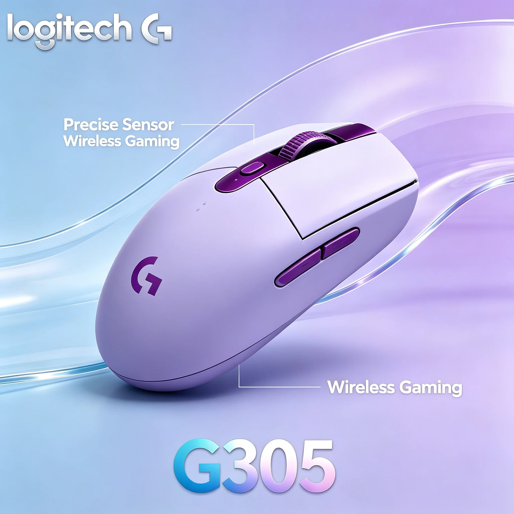 Logitech G305 LIGHTSPEED Ergonomic Wireless Mouse 6 Programmable Keys For Gaming And Daily Office Operation